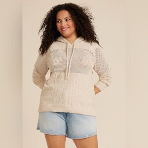 Maurices Textured Stitch Hooded Sweater